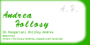 andrea hollosy business card
