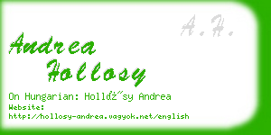 andrea hollosy business card